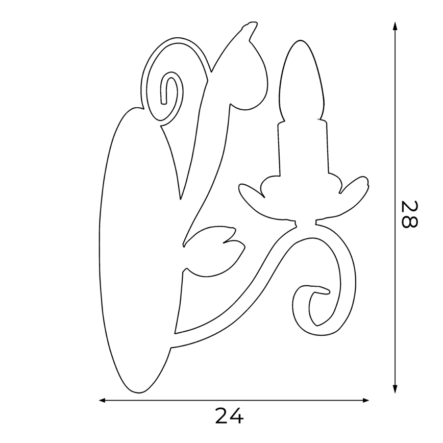 Luz de parede LUCE 1xE14/60W/230V