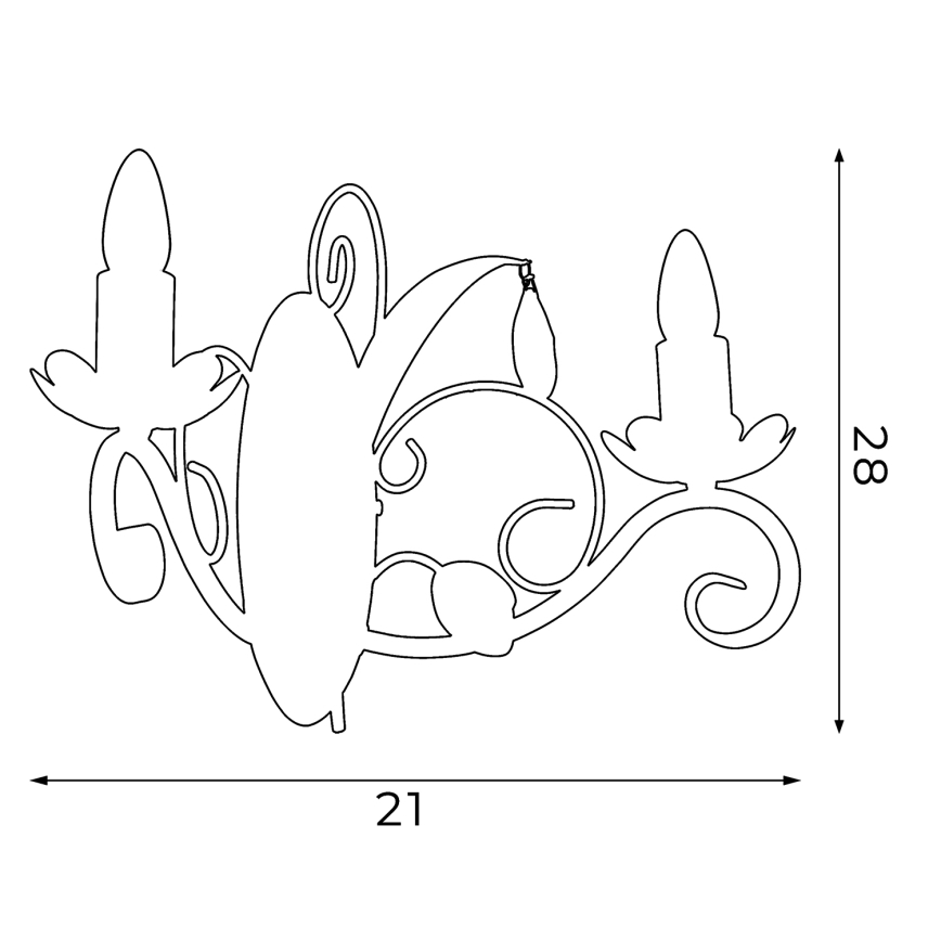 Luz de parede LUCE 2xE14/60W/230V