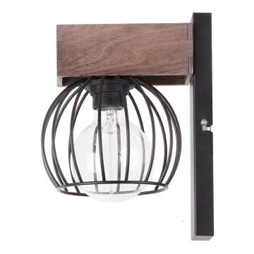 Luz de parede MILAN 1xE27/60W/230V madeira