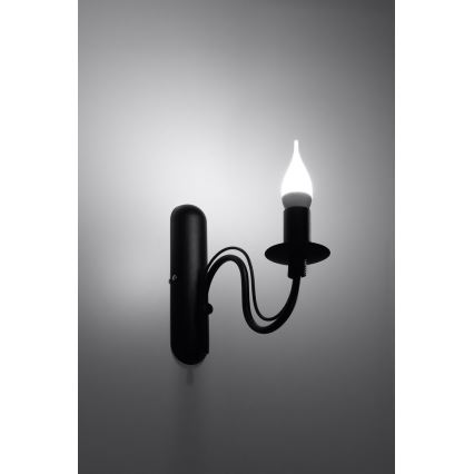 Luz de parede MINERWA 1xE14/40W/230V preto antigo