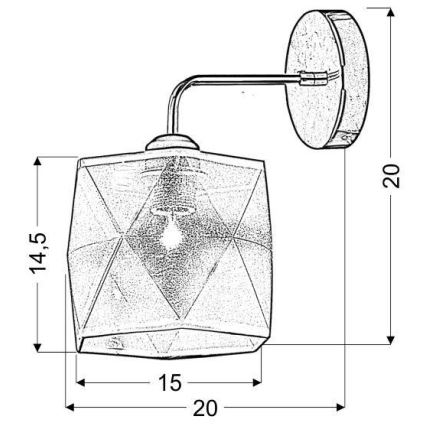 Luz de parede NOSJA 1xE27/40W/230V