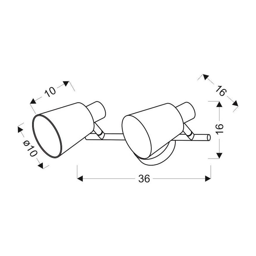 Luz de parede PIN 2xE14/40W/230V