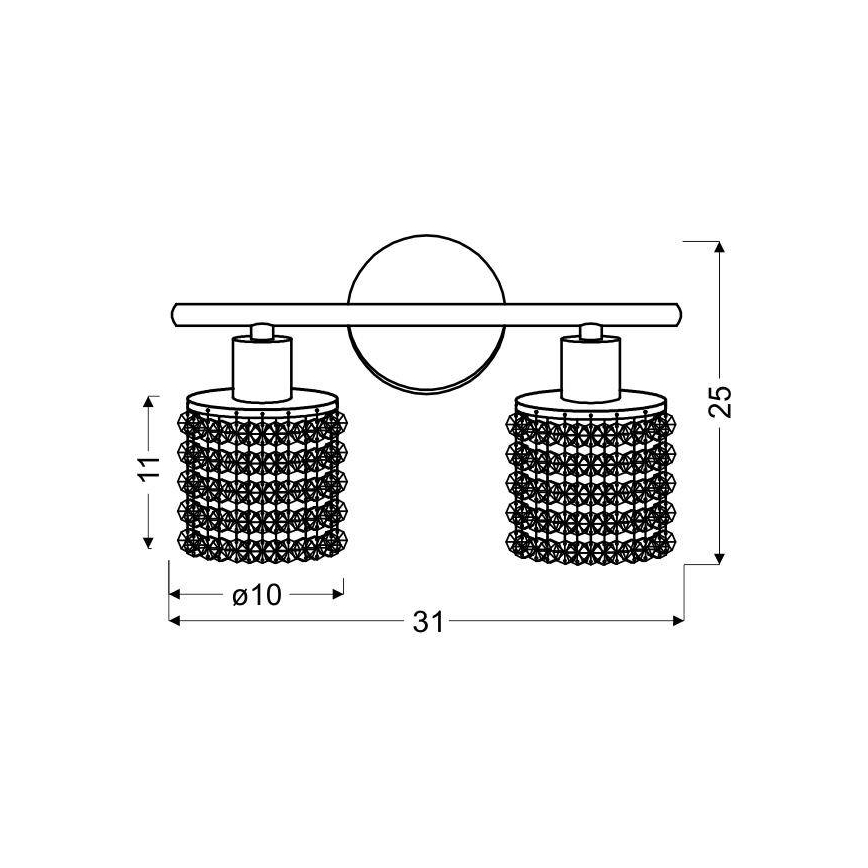 Luz de parede ROYAL 2xG9/40W/230V