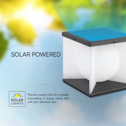 Luminária de parede solar LED dimmerizável LED/3W/3,7V IP65 3000K 2600 mAh + controlo remoto