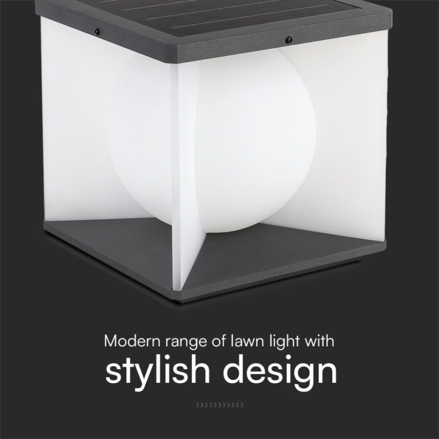 Luminária de parede solar LED dimmerizável LED/3W/3,7V IP65 3000K 2600 mAh + controlo remoto