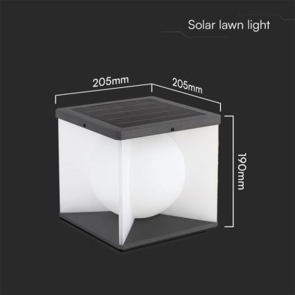 Luminária de parede solar LED dimmerizável LED/3W/3,7V IP65 3000K 2600 mAh + controlo remoto