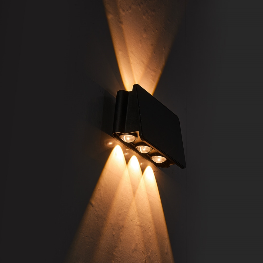 Luminária de parede solar LED ALF LED/4W/1300 mAh 3000K IP54 preta