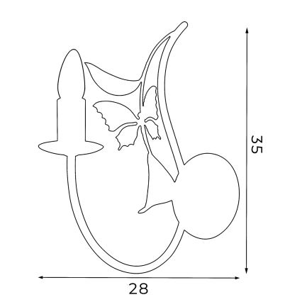 Luz de parede SUMMER 1xE14/60W/230V
