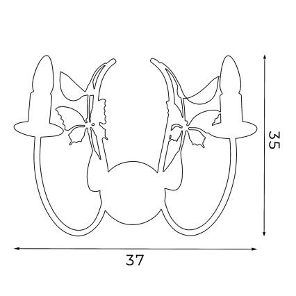 Luz de parede SUMMER 2xE14/60W/230V