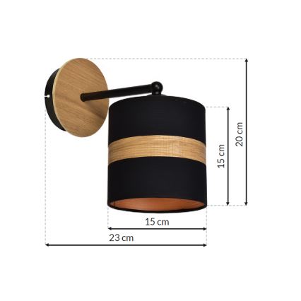 Luz de parede TERRA 1xE27/60W/230V