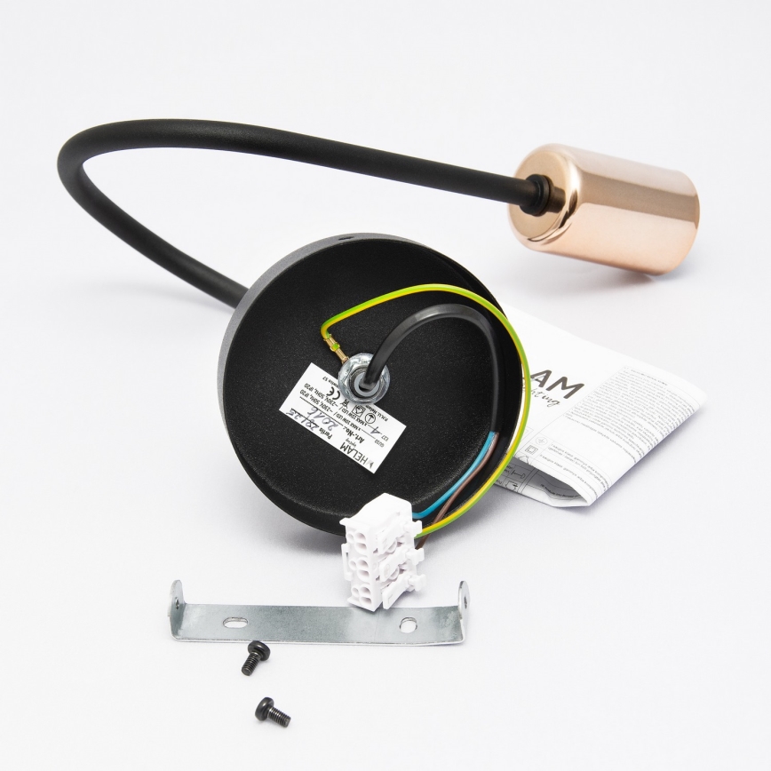 Luz de parede TUBE 1xE27/15W/230V preto antigo