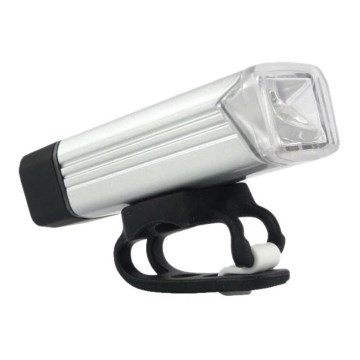 Luz de recarga LED para bicicleta LED/5W/3,7V IPX4 1200 mAh prata