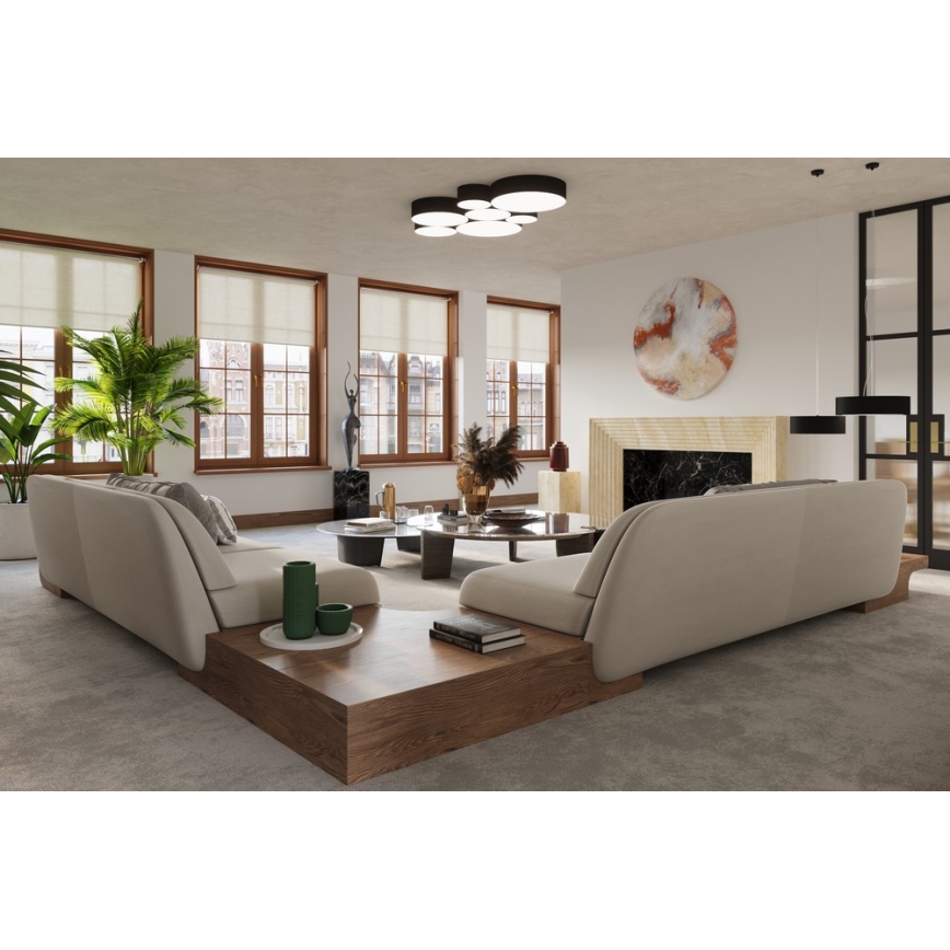 Luz de teto ARENA 45 3xE27/60W/230V preto antigo
