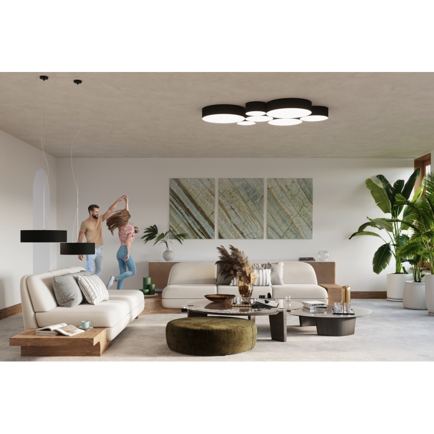 Luz de teto ARENA 45 3xE27/60W/230V preto antigo