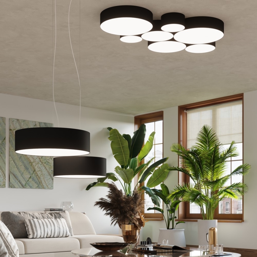Luz de teto ARENA 45 3xE27/60W/230V preto antigo
