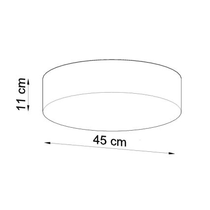 Luz de teto ARENA 45 3xE27/60W/230V preto antigo