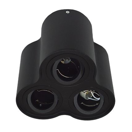 Luz de teto BAROCO 3xGU10/30W/230V preto