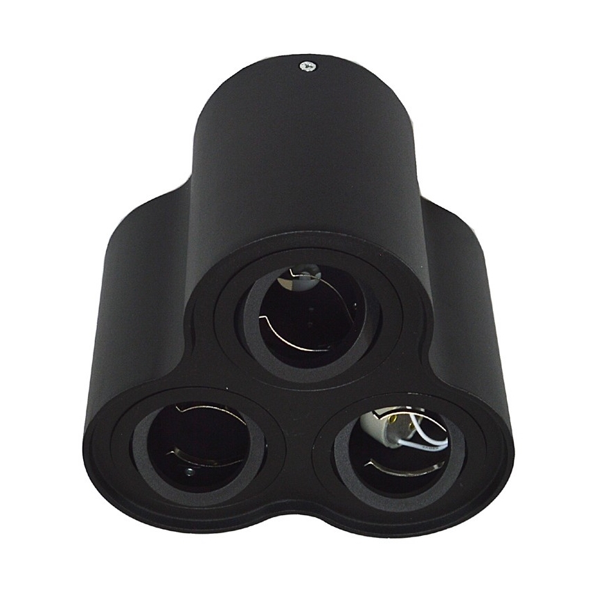 Luz de teto BAROCO 3xGU10/30W/230V preto