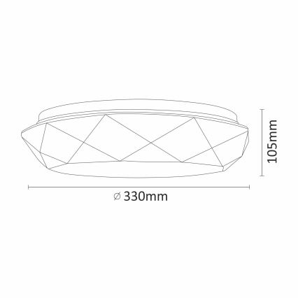 Luz de teto de casa de banho LED GALAXY LED/17W/230V IP44