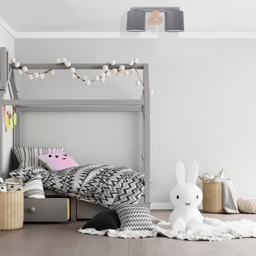 Luz de teto de criança BEAR 2xE27/60W/230V