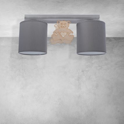 Luz de teto de criança BEAR 2xE27/60W/230V