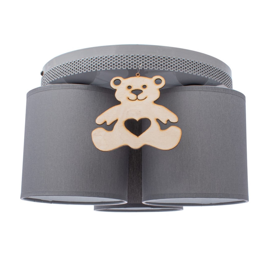 Luz de teto de criança BEAR 3xE27/60W/230V