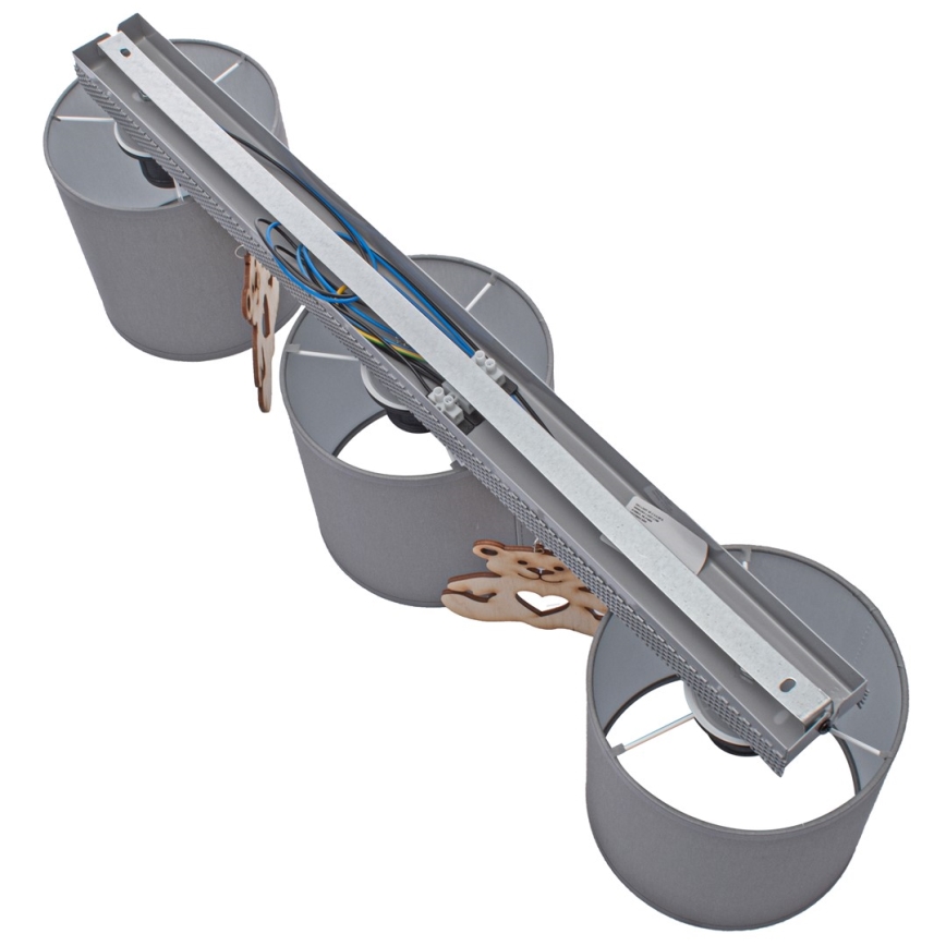 Luz de teto de criança BEAR 3xE27/60W/230V