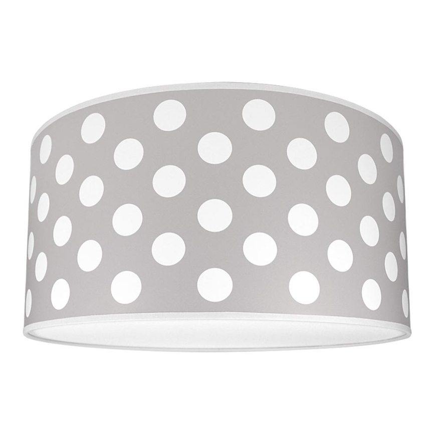 Luz de teto de criança DOTS GREY 2xE27/60W/230V cinzento