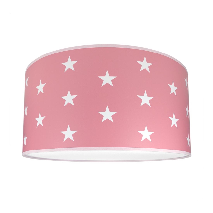 Luz de teto de criança STARS PINK 2xE27/60W/230V rosa