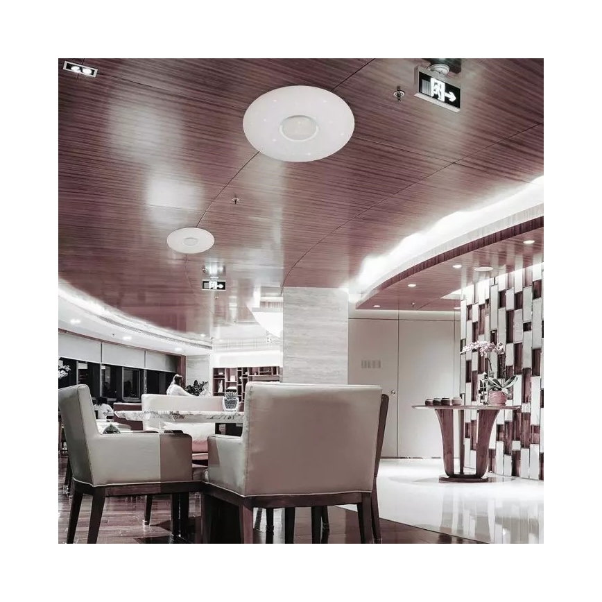 Luz de teto fosca LED com controlo remoto LED/40W/230V diâmetro 39,3cm