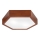 Luz de teto HEX 2xE27/60W/230V diâmetro 43 cm pinho castanho