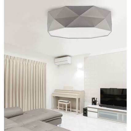 Luz de teto KANTOOR 4xE27/60W/230V cinzento