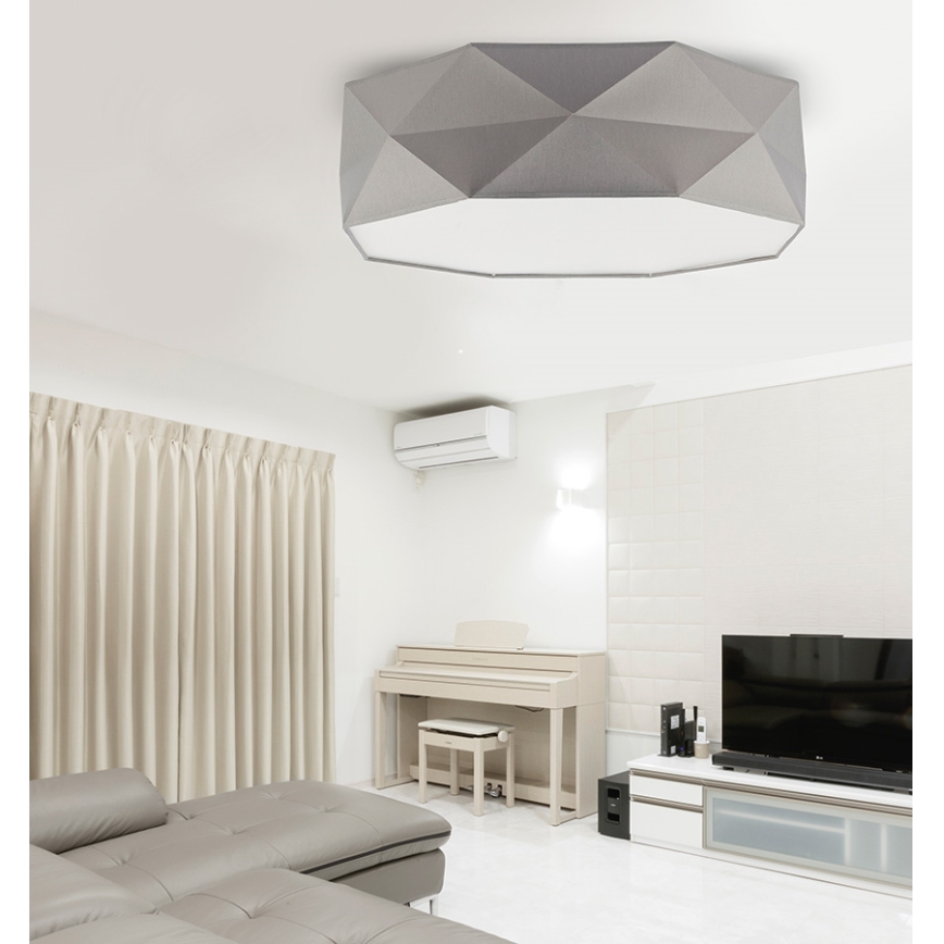 Luz de teto KANTOOR 4xE27/60W/230V cinzento