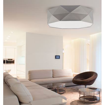 Luz de teto KANTOOR 4xE27/60W/230V cinzento