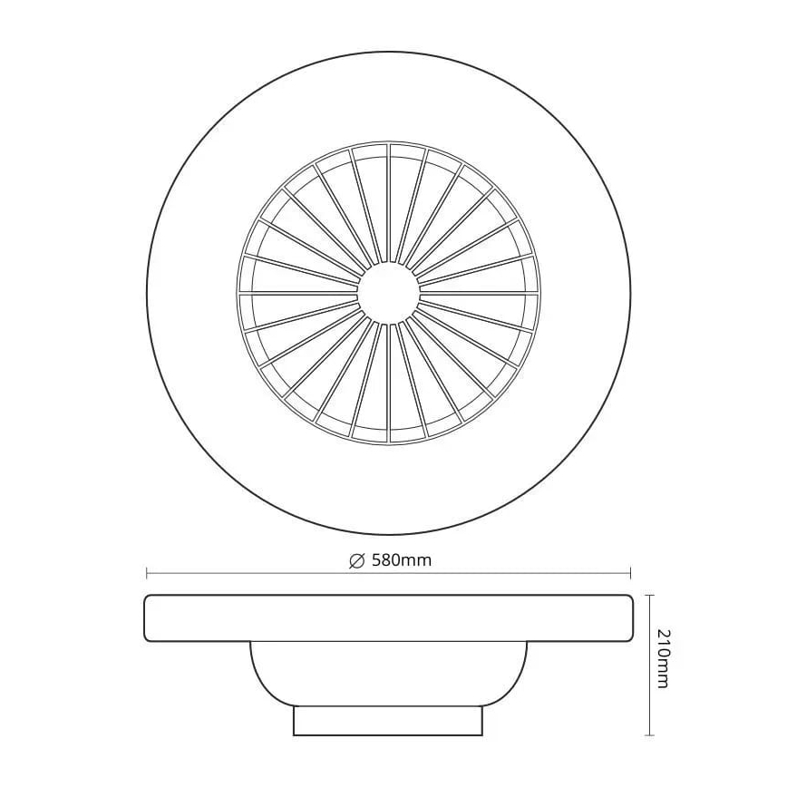 Luminária de teto LED dimmerizável com ventilador OPAL LED/72W/230V 3000-6500K + controlo remoto