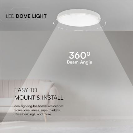 Luminária de teto LED para banheiro SAMSUNG CHIP LED/18W/230V IP44 6500K diâmetro 25 cm branco