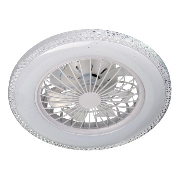 Luz de teto LED regulável com ventilador EGYPT LED/48W/230V 3000-6500K branca + controlo remoto