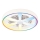 Luz de teto LED RGBW regulável com ventilador MALAWI LED/48W/230V 3000-6500K branca + controlo remoto