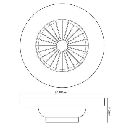 Luminária de teto LED dimmerizável com ventilador STAR LED/48W/230V 3000-6500K + controlo remoto