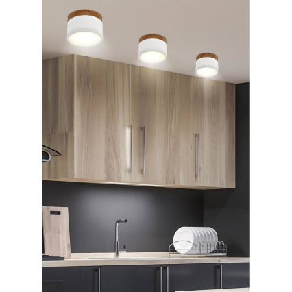 Luz de teto LED TUBA LED/9W/230V branco/ bege