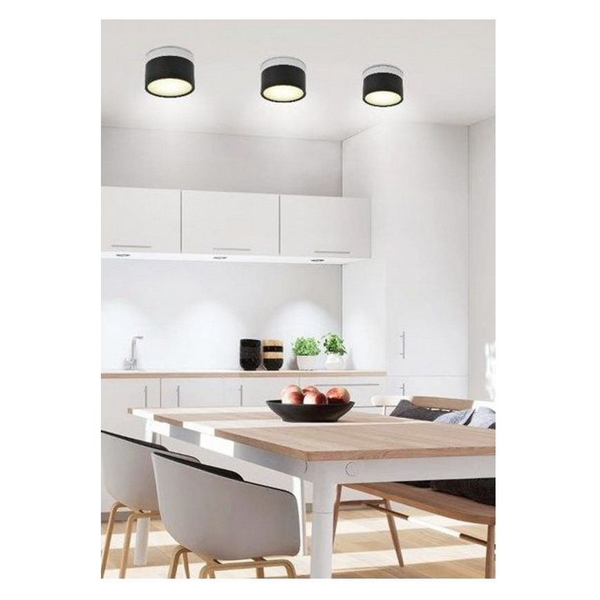 Luz de teto LED TUBA LED/9W/230V branco/preto