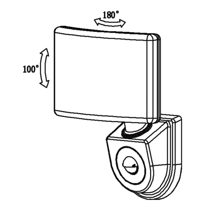 Luz de Teto Marbella C PIR - Holofote LED com  sensor MARBELLA LED/15W/230V IP65