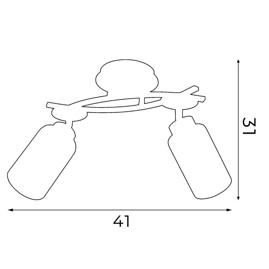 Luz de teto TOKIO 2xE27/60W/230V
