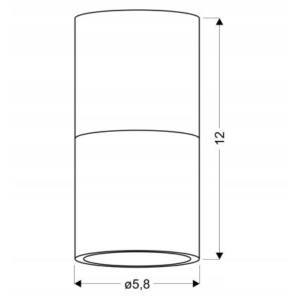 Luz de teto TUBA 1xGU10/15W/230V