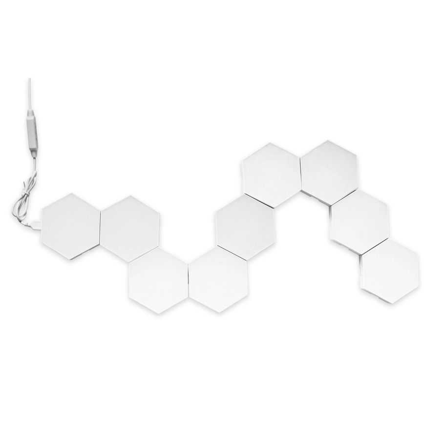 CONJUNTO 9x Luzes LED RGBW  decorativas de parede regulável MAYA LED/1W/230V + comando