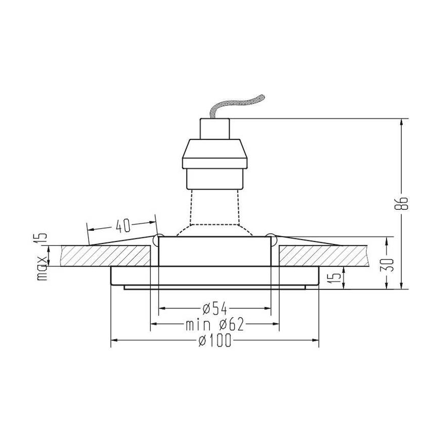 Luz embutida EYE 1xGU10/35W/230V