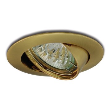 Luz embutida inclinável 1xGU5,3/50W/12V dourado