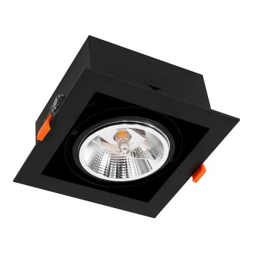 Luz embutida PLAZA AR111 1xGU10/12W/230V preto antigo