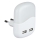Luz LED noturna com sensor de anoitecer 2xUSB LED/0,45W/230V 3000K