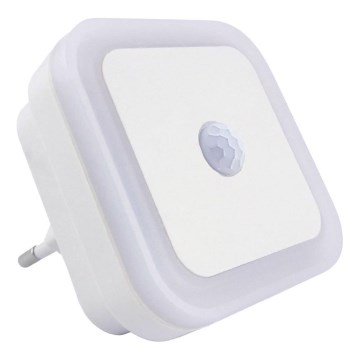 Luz nocturna LED com sensor LED/0,5W/230V branca